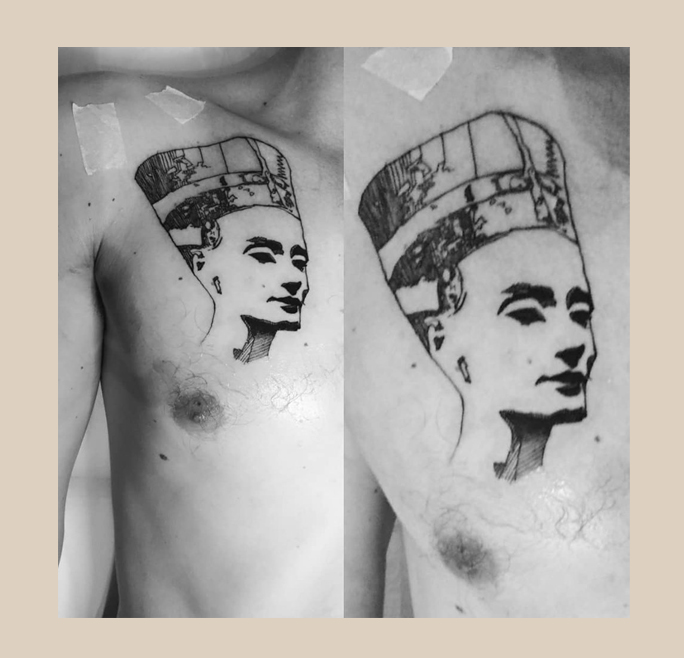Feines, künstlerisches Tattoo im zarten Stil aus Leipzig