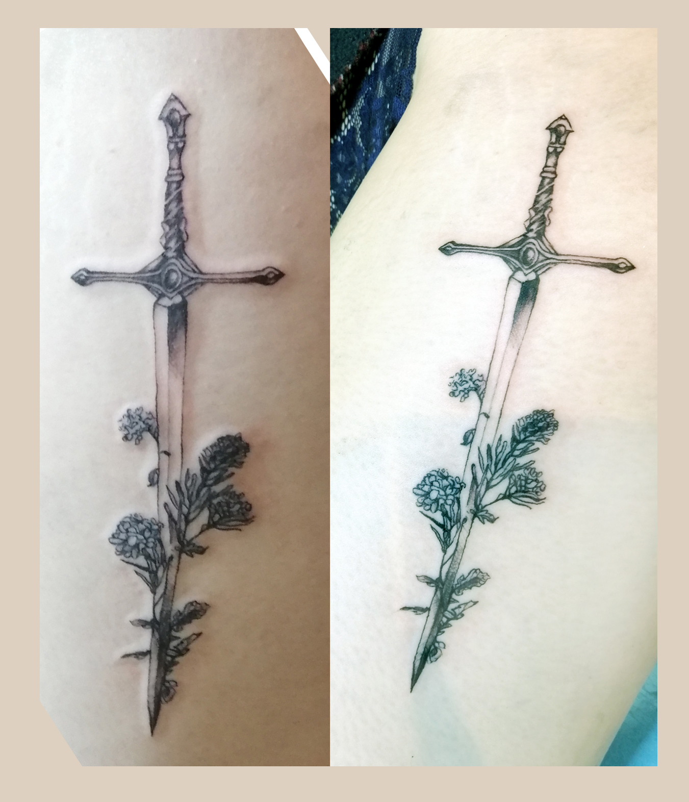 Feines, künstlerisches Tattoo im zarten Stil aus Leipzig