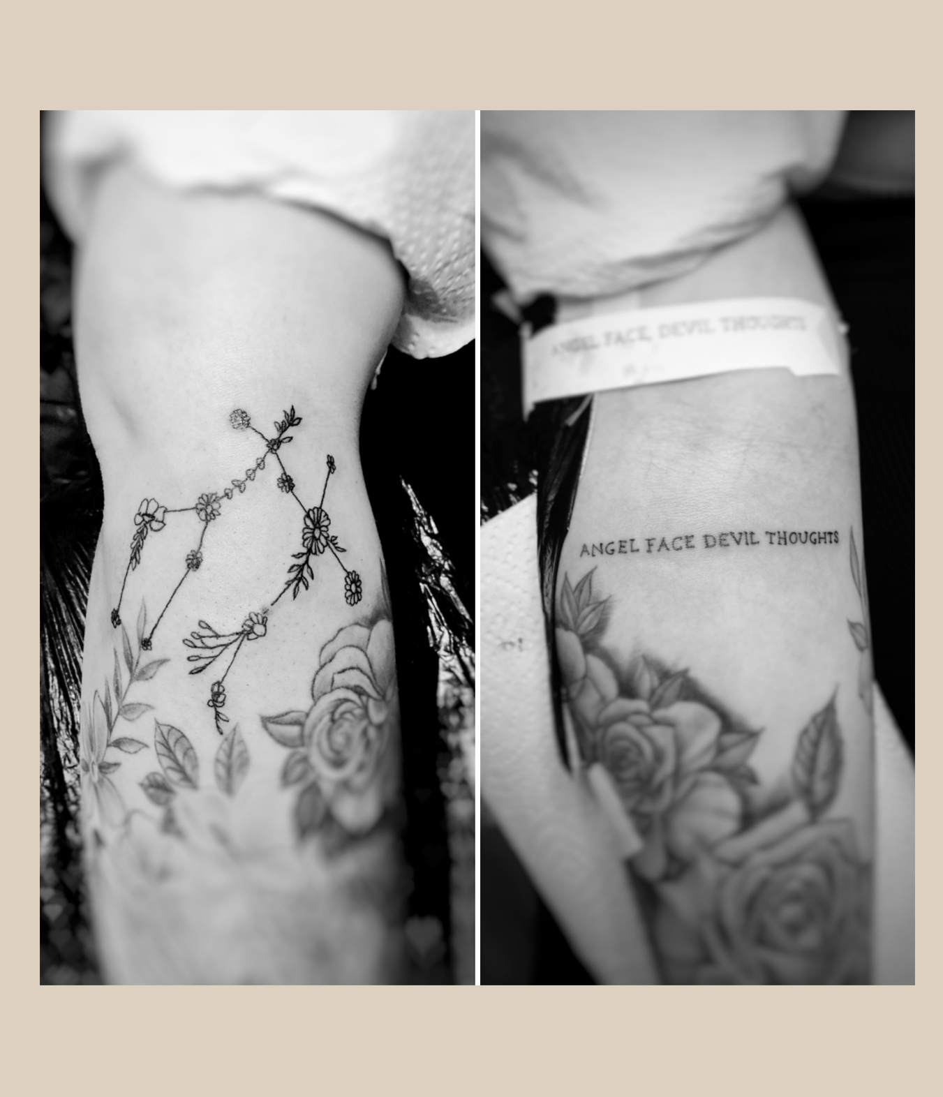 Feines, künstlerisches Tattoo im zarten Stil aus Leipzig